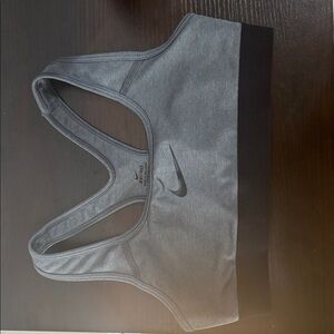 Nike Heather Gray and Black Sports Bra